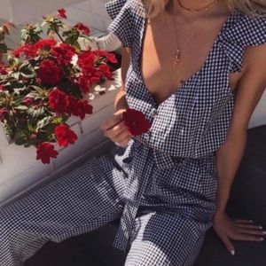 For Love and Lemons Gingham Jumpsuit